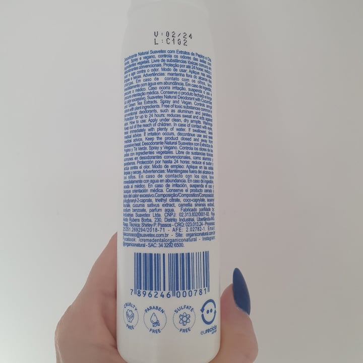 review photo of Orgânico Natural Desodorante shared by @tati8r on 14 Jul 2021 - review
