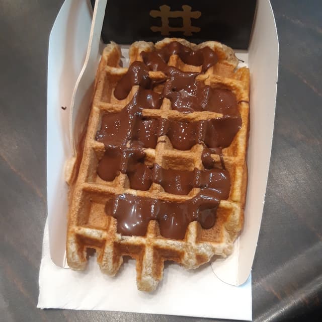 Photo of the dish “Belgian Waffle With Chocolate Topping”
