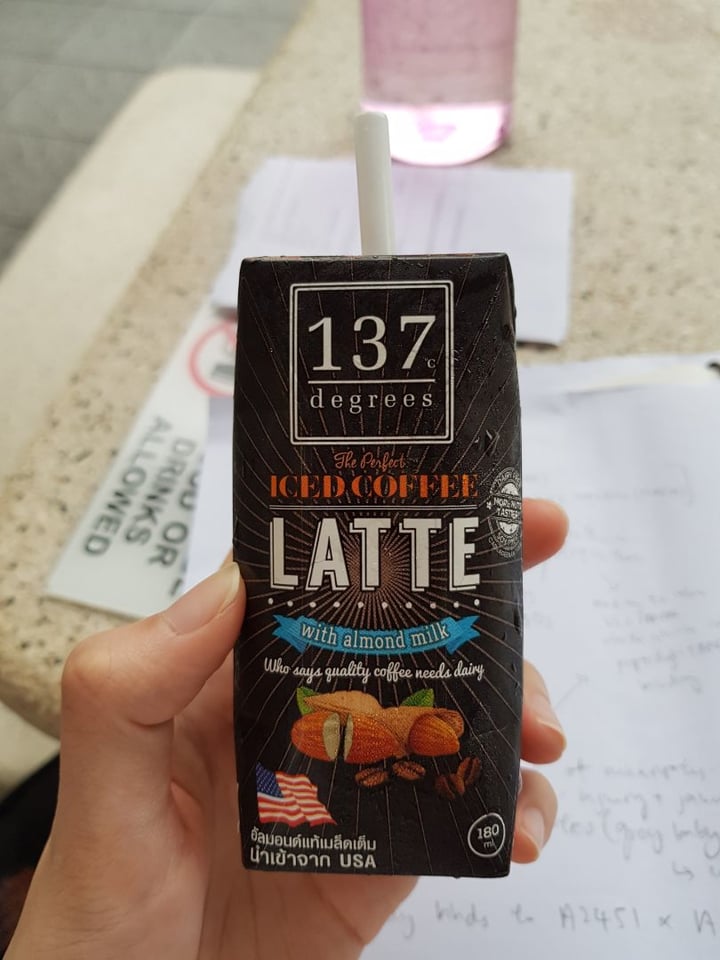 photo of 137 degrees Almond Milk Iced Coffee Latte shared by @imgoodgirl on  26 Feb 2020 - review