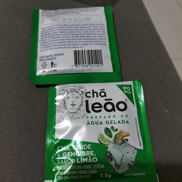 photo of Chá Leão Chá Gelado De Gengibre, Limão e Chá Verde shared by @fabioradicchi on  08 May 2022 - review