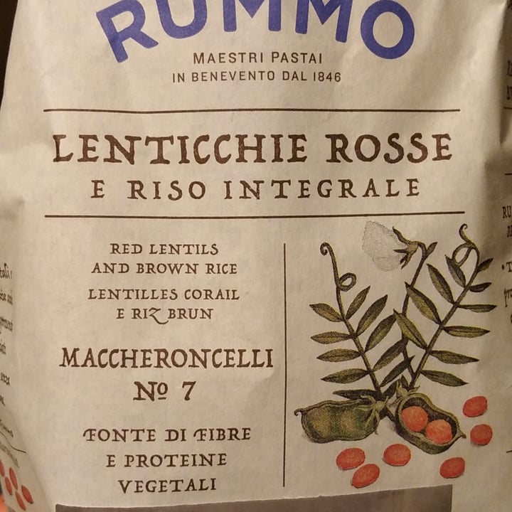 photo of Rummo Maccheroncelli di lenticchie rosse e riso integrale shared by @beavegan on  04 Oct 2020 - review