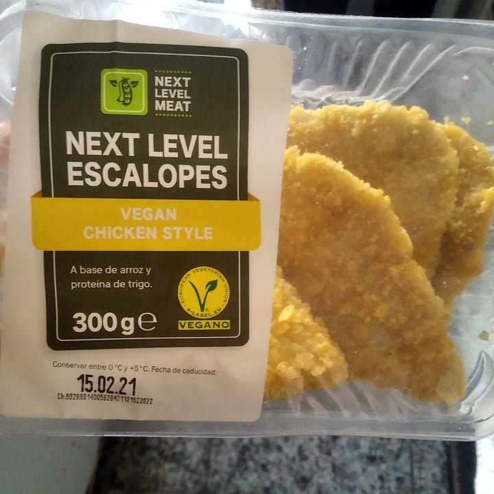 photo of Next Level Meat Next Level Escalopes Vegan Chicken Style shared by @villacampa on  06 Feb 2021 - review