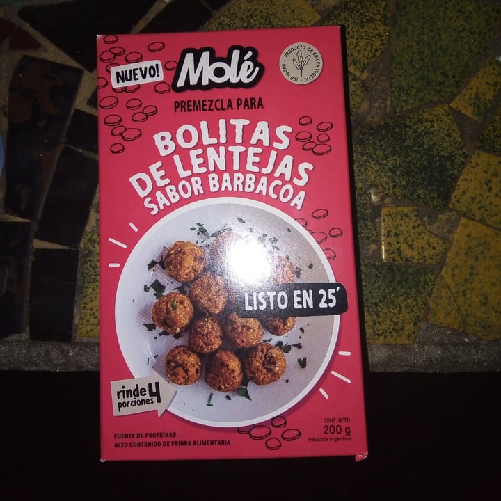 photo of Molé Premezcla para bolitas de lentejas sabor barbacoa shared by @dailongobucco on  14 Sep 2021 - review