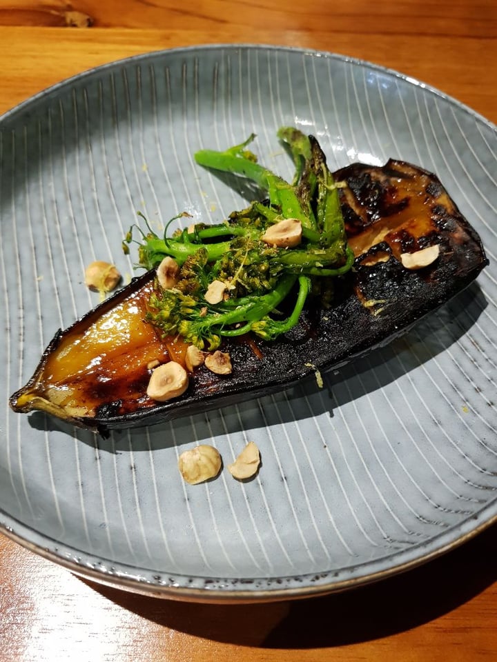 photo of HRVST Cafe & Bar Grilled miso eggplant with broccolini, onion puree, hazelnuts shared by @shanna on  16 Aug 2018 - review