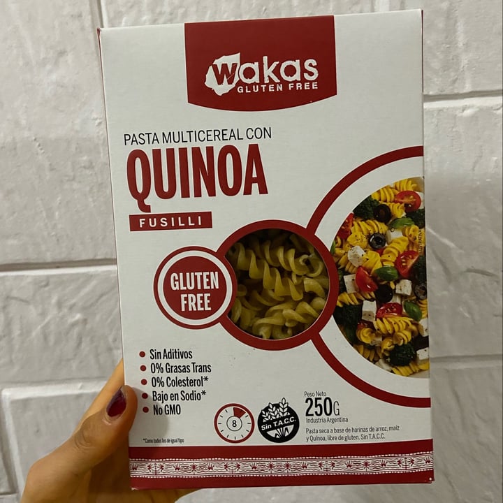 photo of Wakas Pasta Multicereal con Quinoa shared by @veganeandoenbsas on  20 Nov 2021 - review
