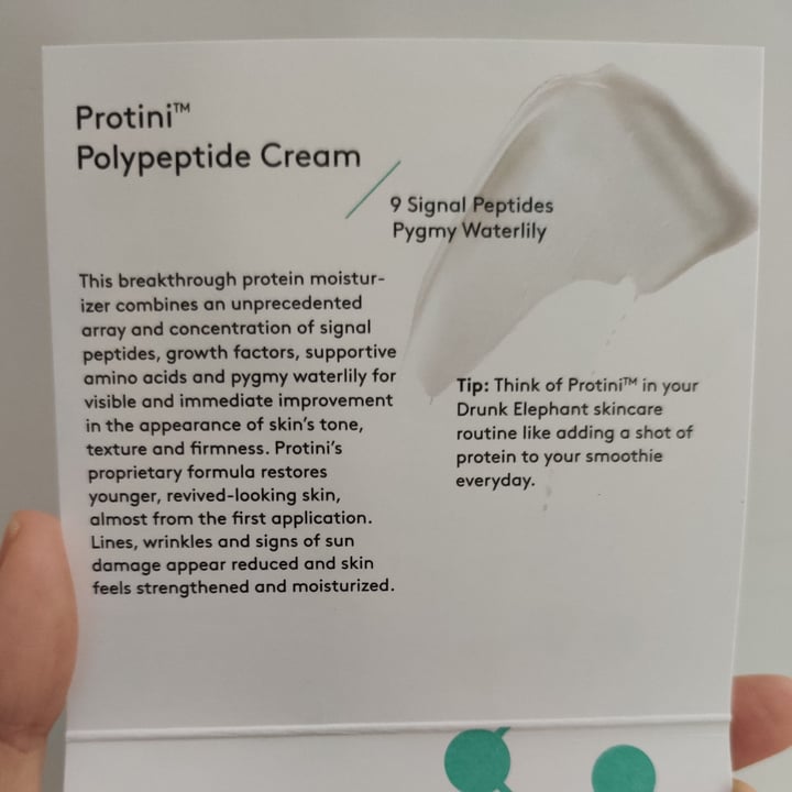 photo of Drunk Elephant Protini Polypeptide Cream shared by @fourdollars on  06 Jan 2021 - review