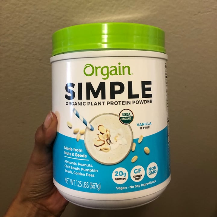 photo of Orgain Orgain Plant Based Protein Powder Vanilla Bean shared by @corallynn on  31 Jul 2021 - review