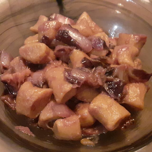Photo of the dish “Gnocchi di zucca e castagne”