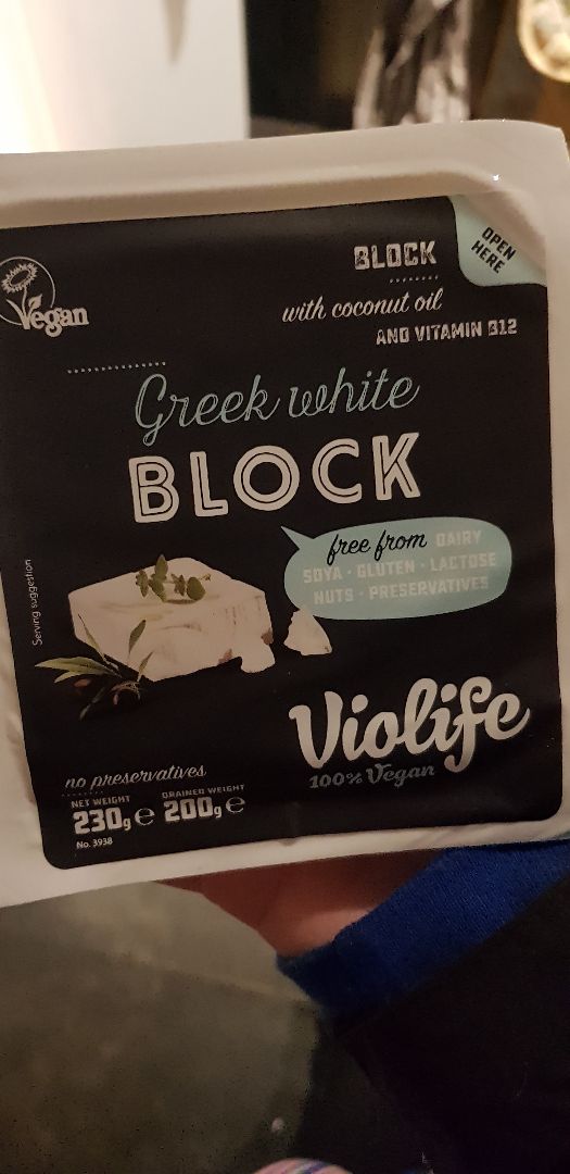 photo of Violife Greek White (Block/Panetto) shared by @elizamairimac on  21 May 2019 - review