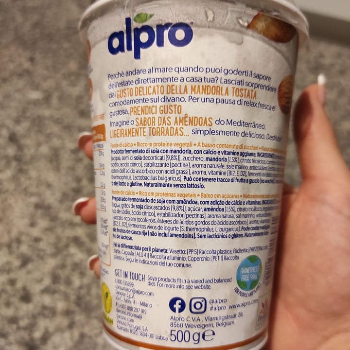 review photo of Alpro Alpro yogurt Almond (Natural) shared by @veganrecipes on 03 Aug 2022 - review