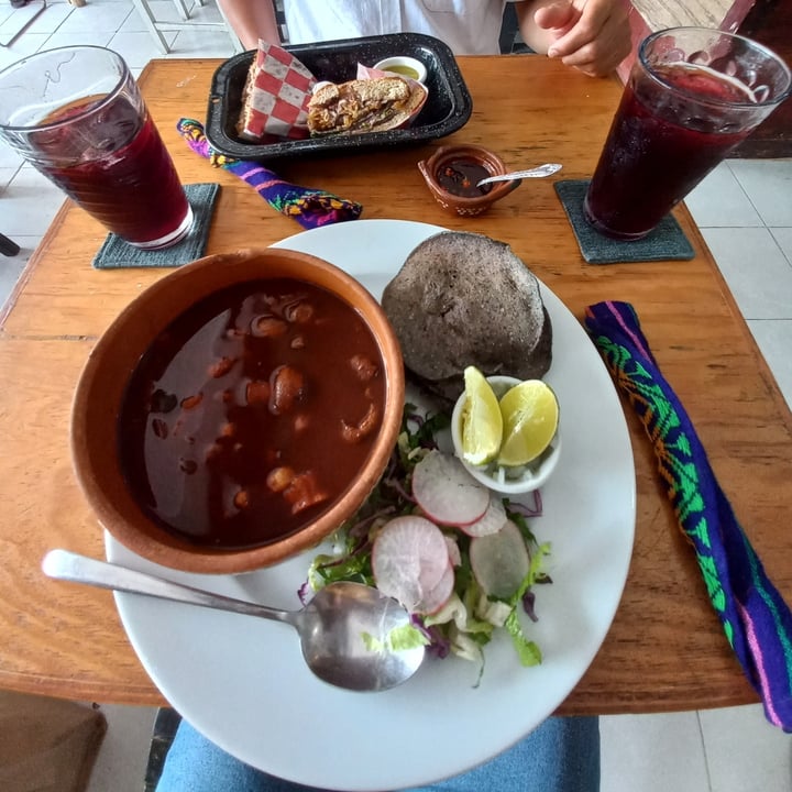 photo of Plantivoros Pozole de hongos shared by @noyolotzinvegano on  03 Sep 2022 - review