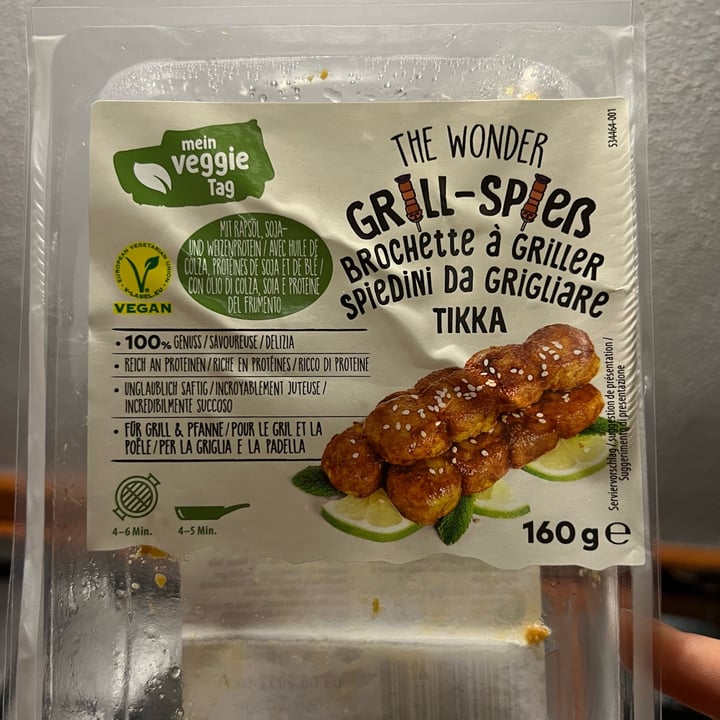 photo of Mein Veggie Tag The wonder Grillspieß tikka shared by @falenagrigia on  21 Apr 2022 - review