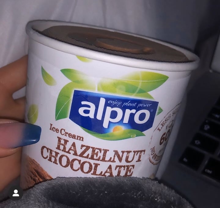 photo of Alpro Hazelnut Chocolate Ice Cream shared by @georgiamcp on  29 Dec 2019 - review