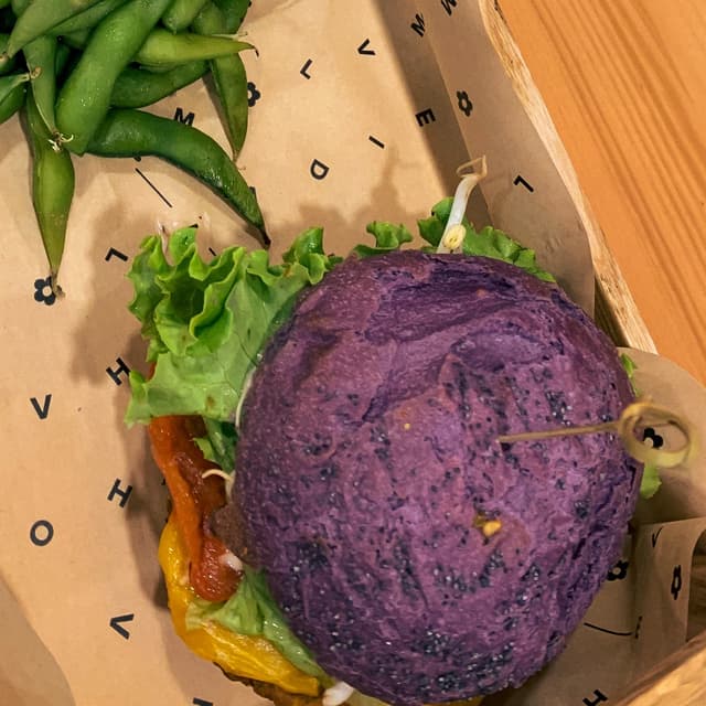 Foto do prato “Flower burger”