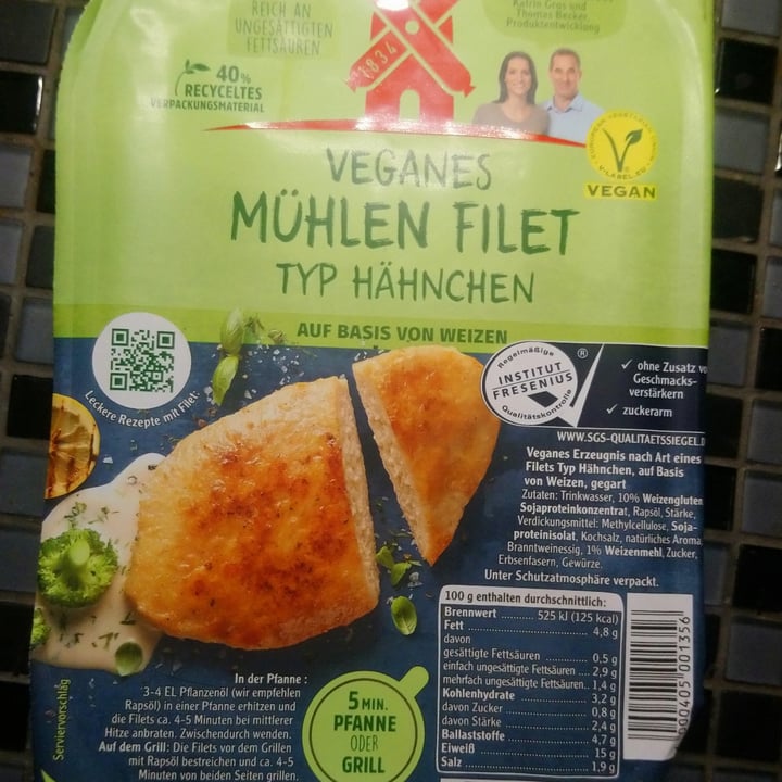 photo of Rügenwalder Mühle Veganes Mühlenfilet Typ Hähnchen shared by @piawe on  30 Apr 2020 - review