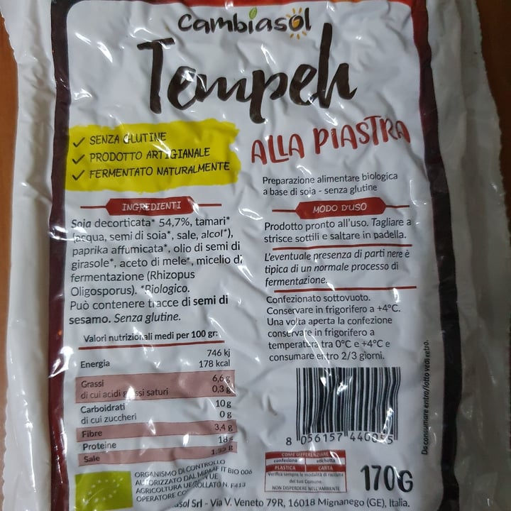 photo of Cambiasol Tempeh alla Piastra shared by @very on  15 Apr 2022 - review