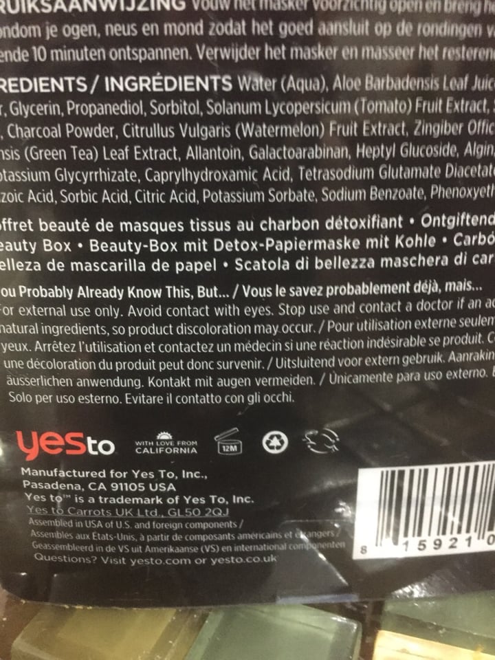 photo of YesTo Yesto tomatoes face mask shared by @jnwiley on  11 Aug 2019 - review