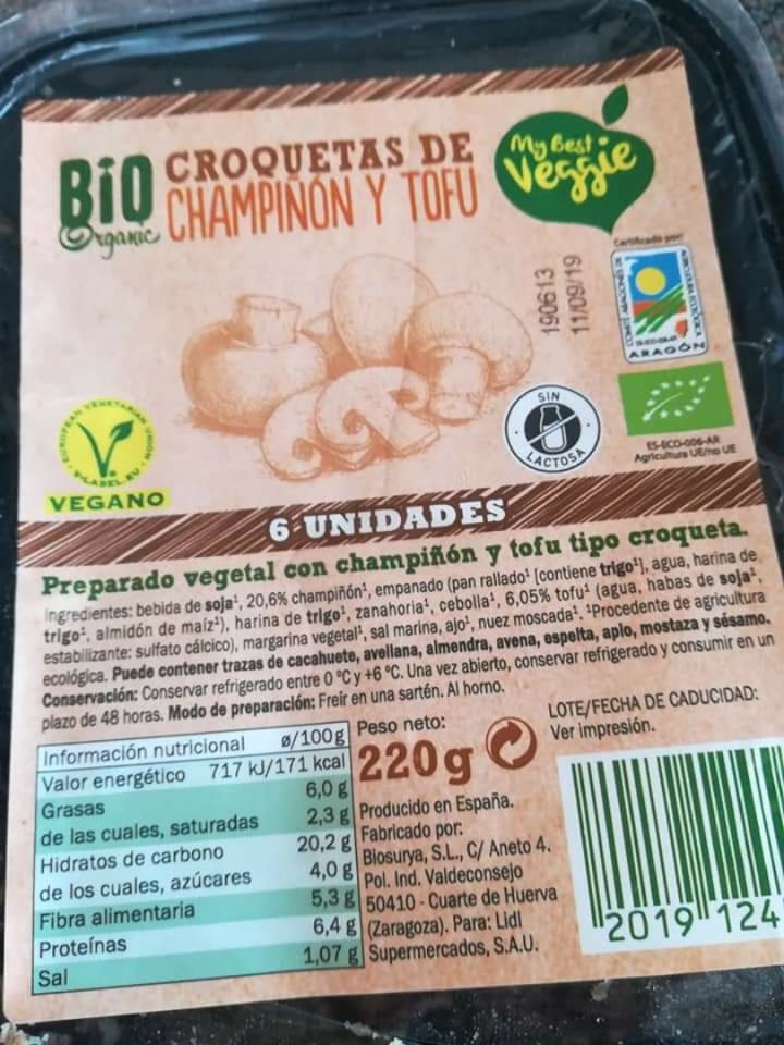 photo of My Best Veggie Croquetas de Champiñon y Tofu shared by @priscila80 on  21 Jan 2020 - review