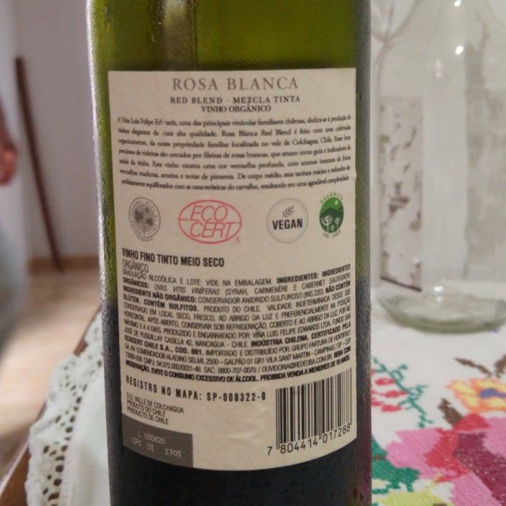 review photo of Rosa blanca Vinho Orgânico shared by @amelita on 17 Apr 2022 - review