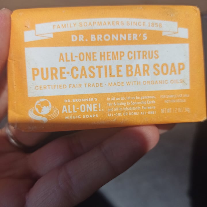 Dr. Bronner's AllOne Hemp Citrus Bar Soap Review abillion