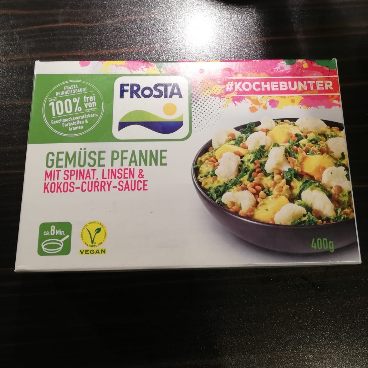 Frosta Gemüse Pfanne mit Spinat, Linsen &amp; Kokos-Curry-Sauce Reviews ...