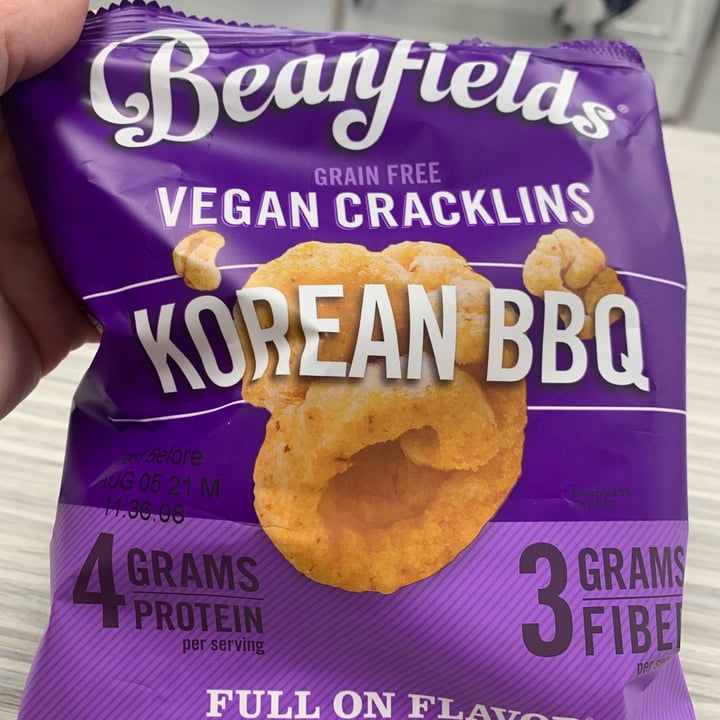 photo of Beanfields Vegan Cracklins Korean BBQ shared by @chubbyvegan41 on  22 Feb 2021 - review