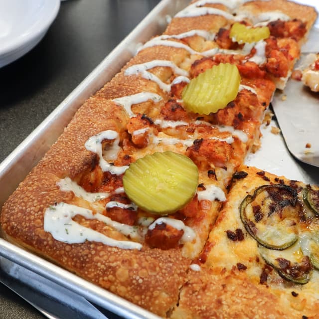 Photo of the dish “Nashville Hot Chick’n Stuffed Crust Pizza”