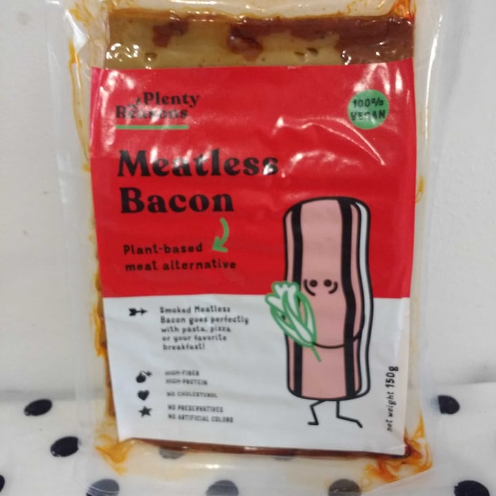 photo of Plenty Reasons Meatless Bacon shared by @greenpassengerbp on  09 Jan 2022 - review
