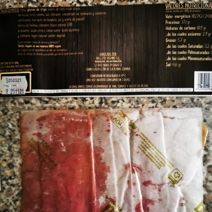 review photo of Rollito Vegano Sin jamón shared by @anascully on 06 Jul 2021 - review