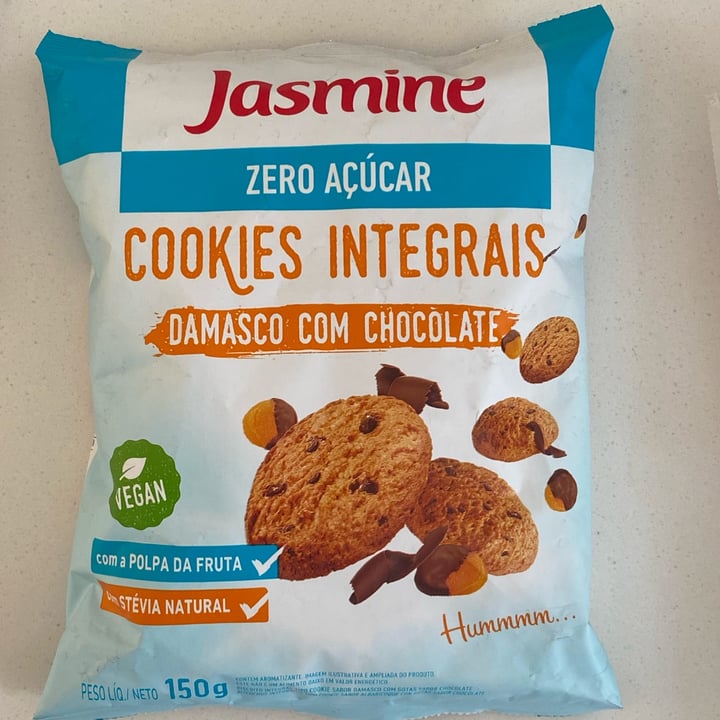 photo of Jasmine Cookies Integrais de Damasco com chocolate shared by @indiandrade on  23 Apr 2022 - review