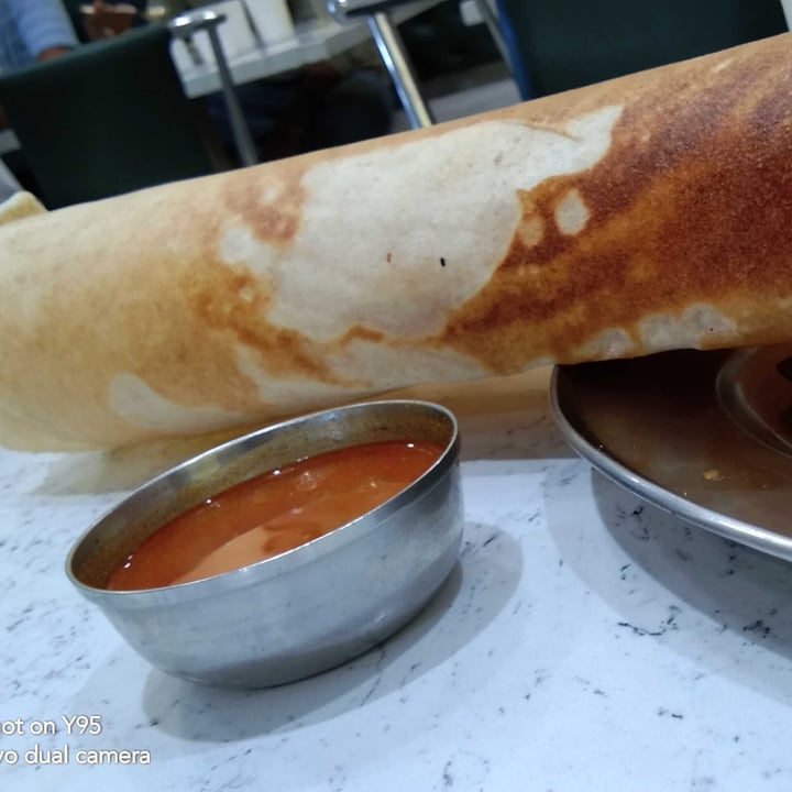 photo of Cafe Madras Masala Dosa shared by @badasssvegan on  02 Jun 2020 - review
