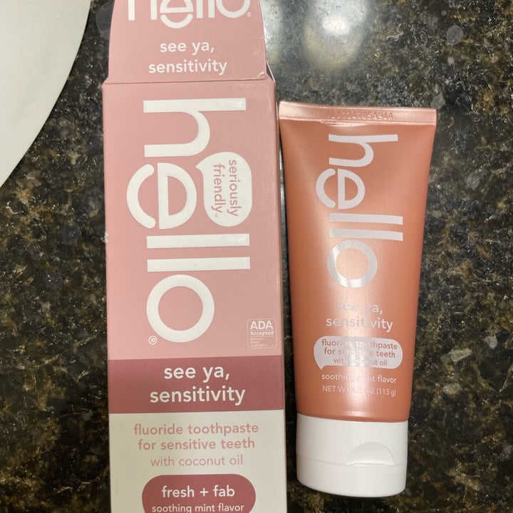 photo of Hello Sensitive toothpaste shared by @aquafaba89 on  21 Aug 2022 - review