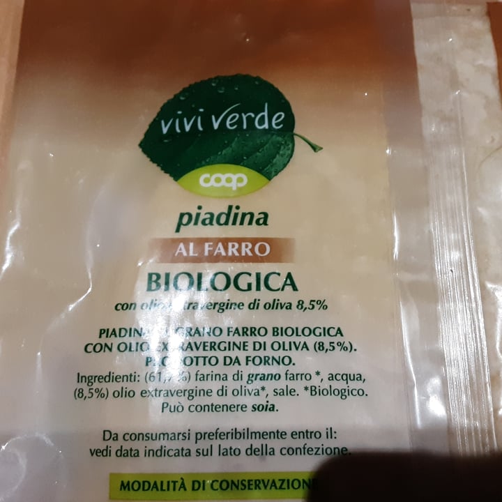 photo of Vivi Verde Coop Piadina Al Farro shared by @marialaurait on  02 Jan 2022 - review