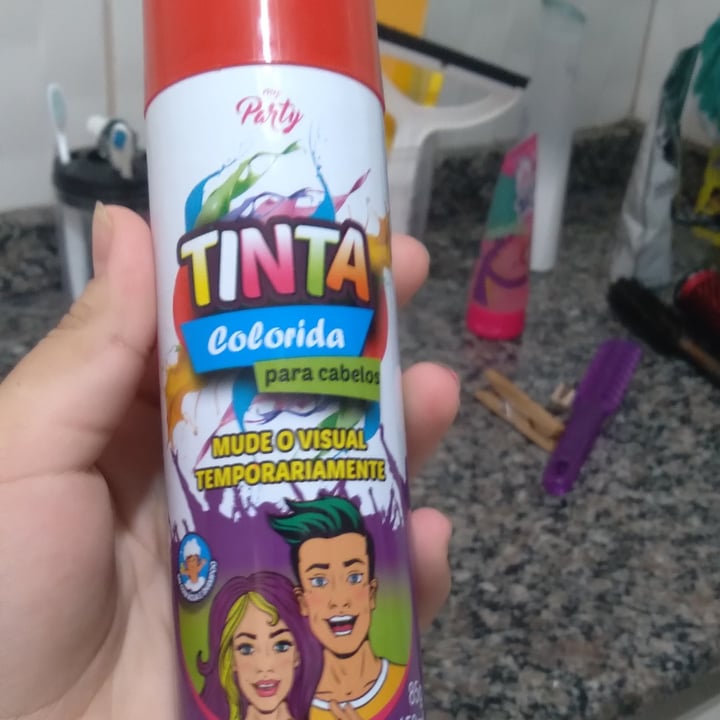 photo of my party tinta colorida para cabelos shared by @bellevegan on  20 Feb 2022 - review