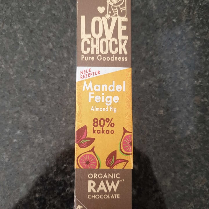 photo of Love Chock Organic Raw Chocolate Mandel Feige 80% shared by @mandymngn on  13 Sep 2022 - review