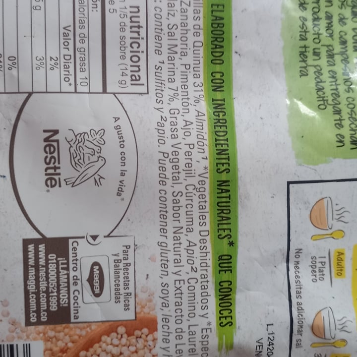 review photo of Maggi Sopa de quinua con vegetales shared by @coolpa13 on 26 Jan 2022 - review