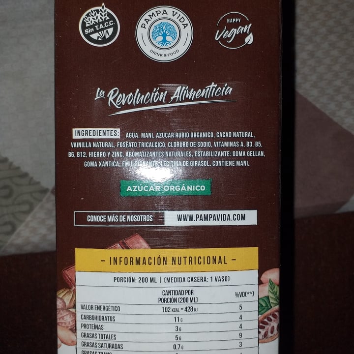 photo of Pampa Vida Leche chocolatada de mani shared by @maramassone on  19 Nov 2021 - review