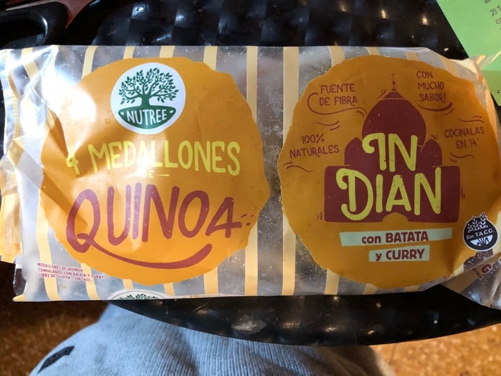 photo of Nutree Medallones de Quinoa sabor Indian con Batata y Curry shared by @fersoria on  20 Feb 2020 - review