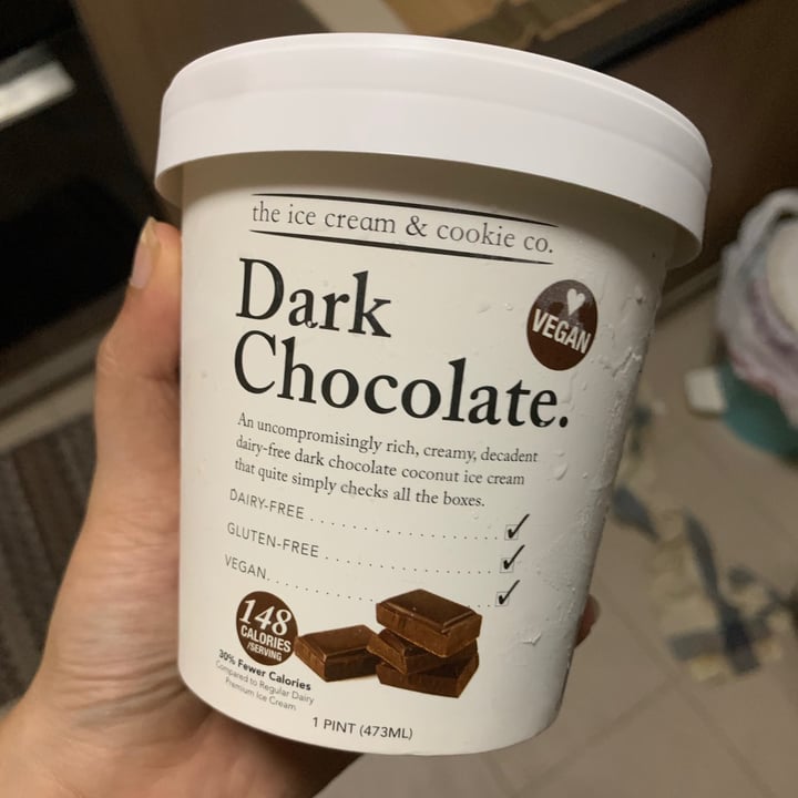 review photo of The Ice Cream & Cookie Co Vegan Dark Chocolate Ice Cream shared by @avegangirl on 18 Dec 2020 - review