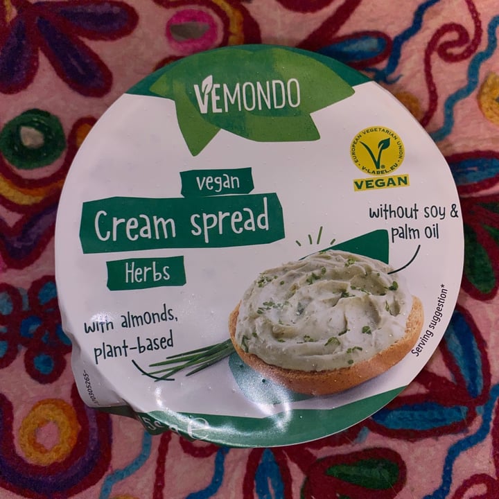 photo of Vemondo Cream Spread Herbs shared by @veganagram on  15 Sep 2021 - review