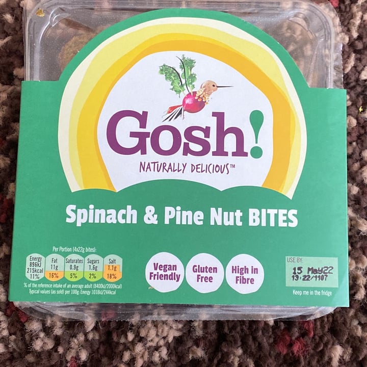 photo of Gosh! Spinach & Pine Nut BITES shared by @lalonso on  22 Apr 2022 - review