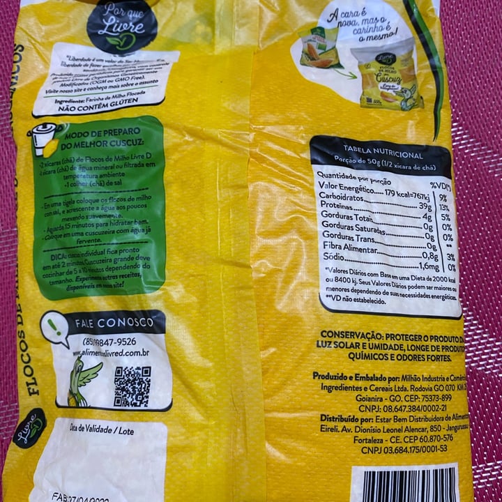 photo of Livre d Flocos de milho para cuscuz shared by @samia111 on  16 Jun 2022 - review