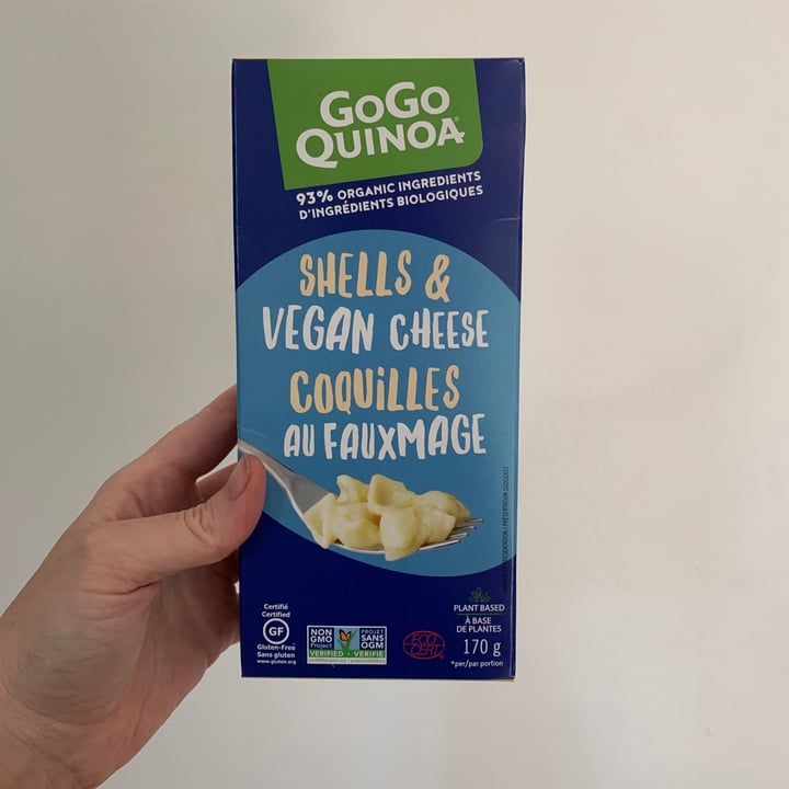 photo of GoGo Quinoa Shells & Vegan cheese shared by @lndsytrnr on  30 Jun 2021 - review