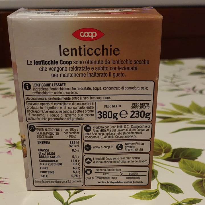 review photo of coop lenticchie shared by @laurac62 on 22 Aug 2022 - review