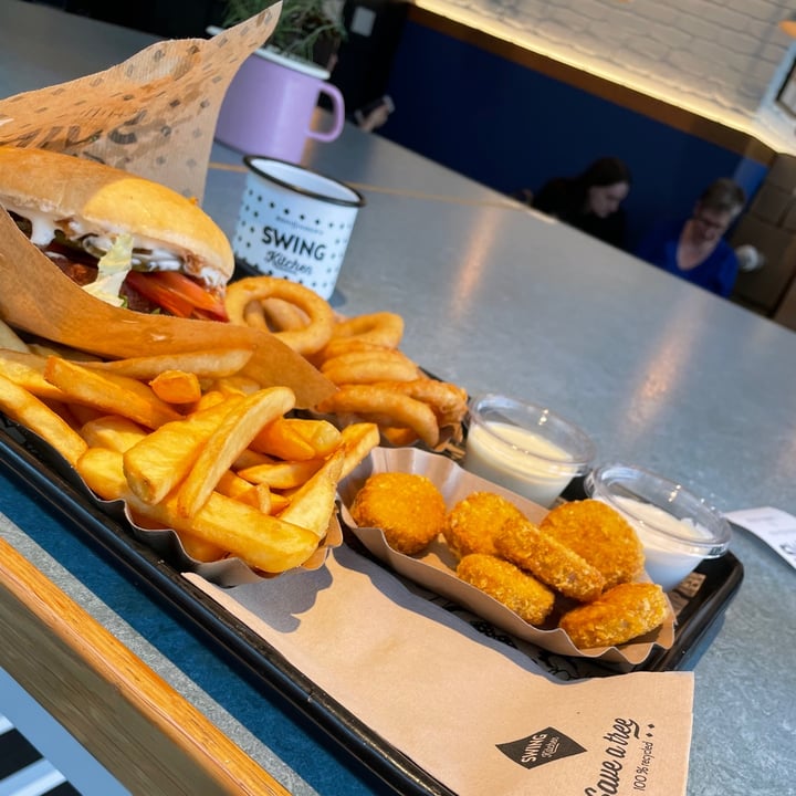photo of Swing Kitchen Burger and sides shared by @smileypotato on  31 Jul 2021 - review