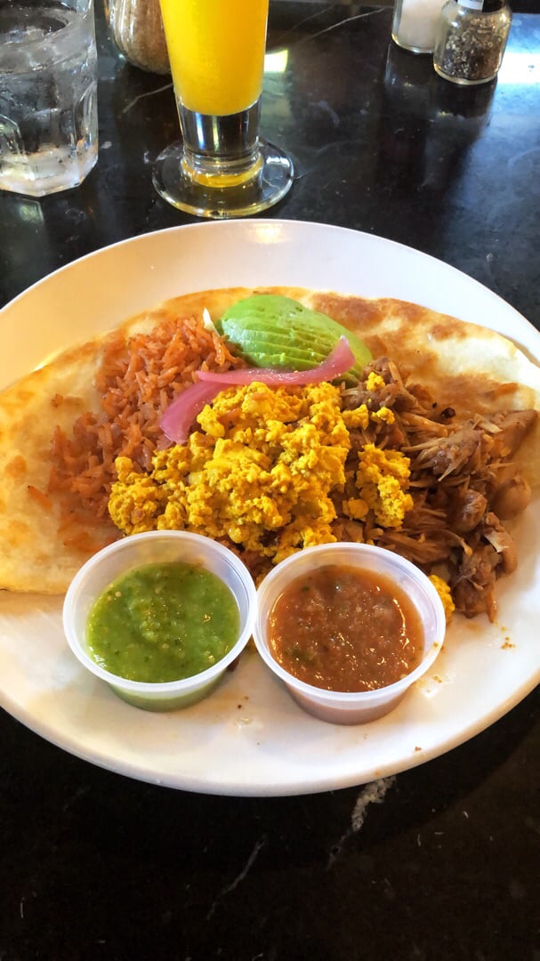 photo of Saddle Creek Breakfast Club Tofu Rancheros with Jackfruit Barbacoa shared by @caityducham on  23 Dec 2019 - review