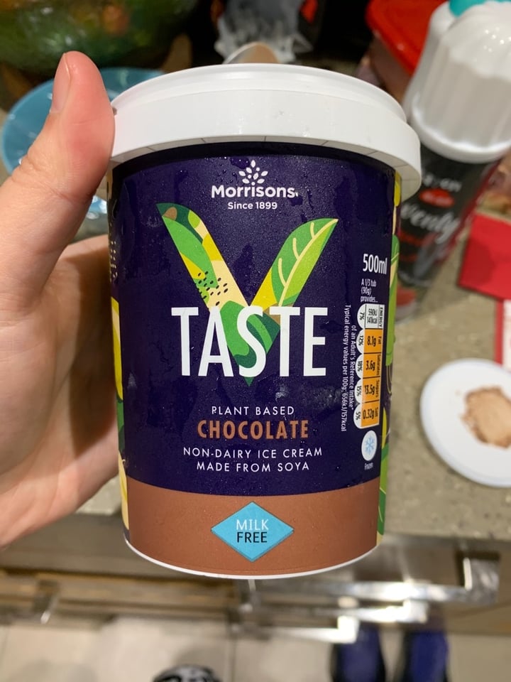 photo of Morrisons V Taste Chocolate Plant Based Ice Cream shared by @rebeccaskye on  23 Dec 2019 - review