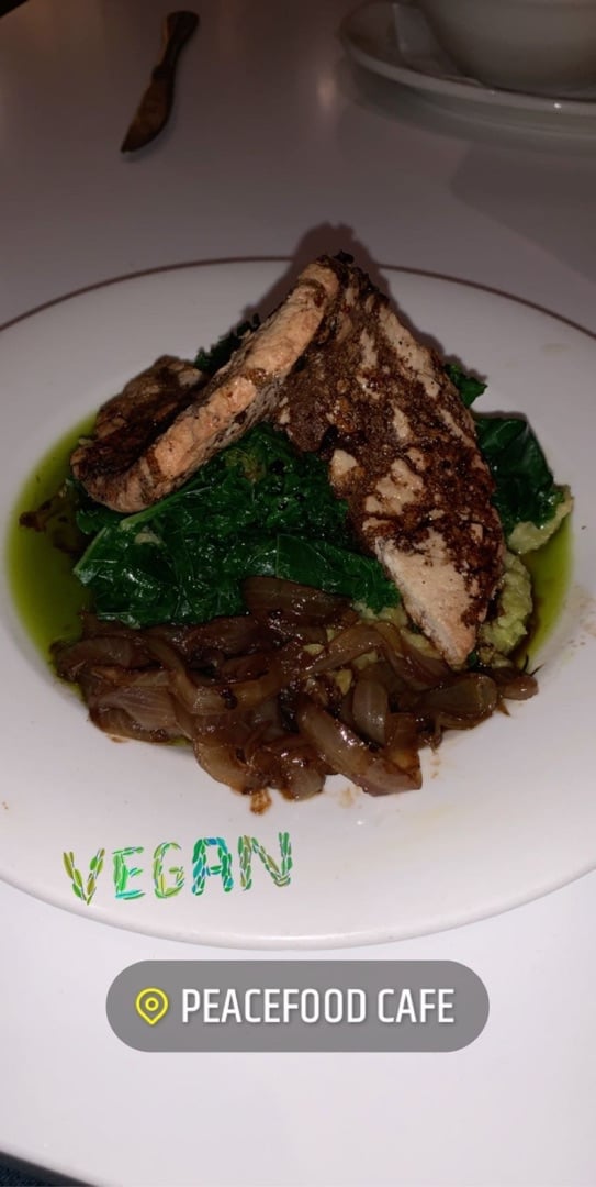 photo of Peacefood Pan Seared Un-chicken Filet shared by @veganvironment on  05 Jan 2020 - review