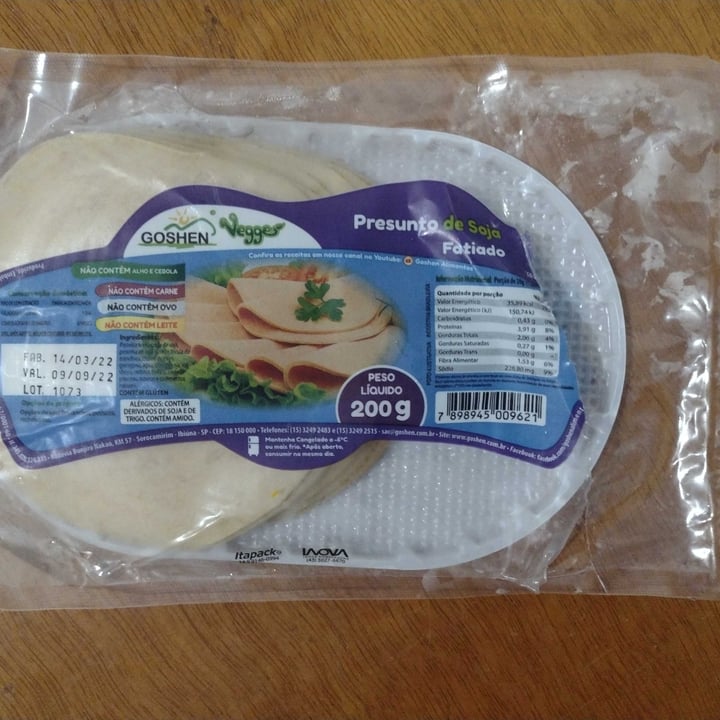 review photo of Goshen Presunto De Soja (soy ham) shared by @pavegvet on 21 Apr 2022 - review