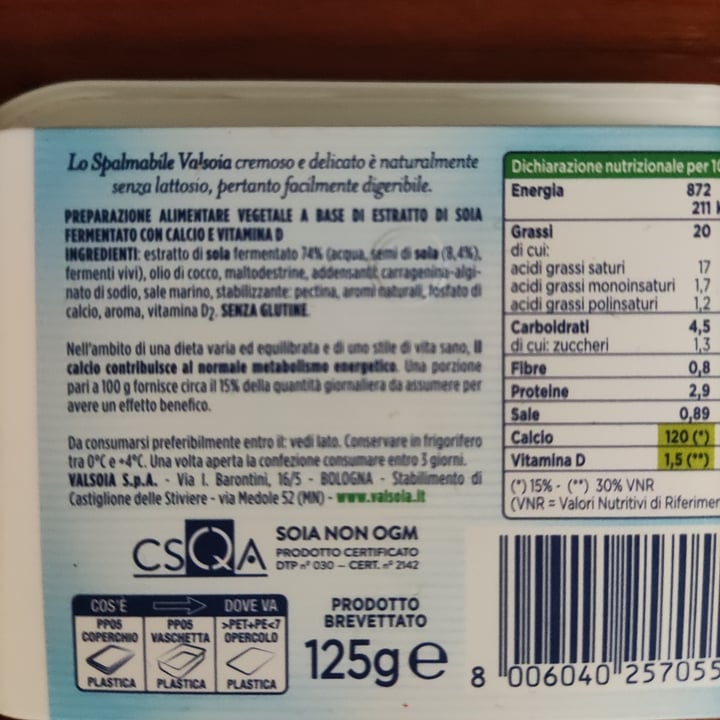 photo of Valsoia Lo spalmabile classico shared by @rob7 on  04 Jul 2022 - review